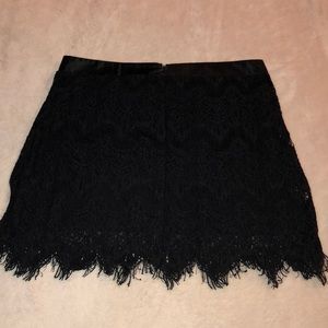 Black lace skirt